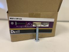 20 X 4KG BOXES OF DIALL M10 X L50MM HEX BOLTS LOOSE