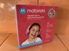 9 X BRAND NEW MOTOROLA AQUADS 200PK KIDS WIRED HEADPHONES