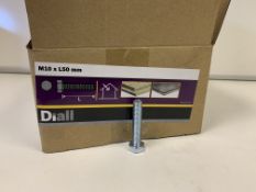 20 X 4KG BOXES OF DIALL M10 X L50MM HEX BOLTS LOOSE