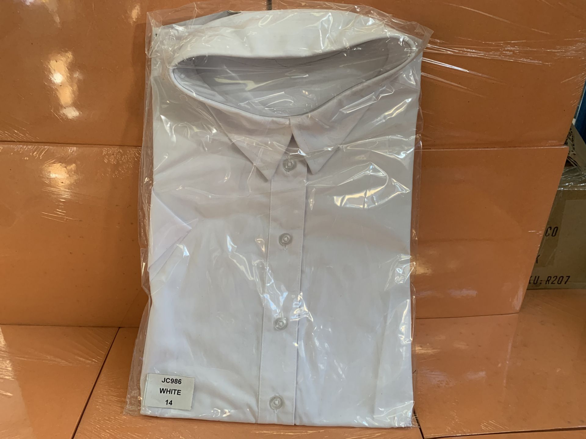 25 X BRAND NEW WHITE ELEGANCE SHIRTS IN VARIOUS SIZES