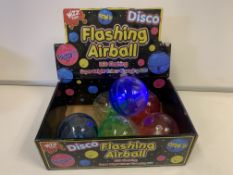 60 X NEW LED FLASHING AIRBALLS IN VARIOUS COLOURS IN DISPLAY BOXES