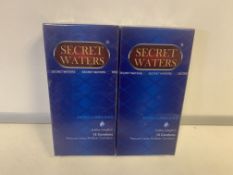 60 X BRAND NEW PACKS OF 12 SECRET WATERS EXTRA LUBRICATED EXTRA COMFORT NATURAL LATEX RUBBER