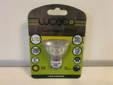 50 x NEW PACKAGED LUCECO GU10 LED WARM WHITE LIGHTBULBS 3.2W=35W