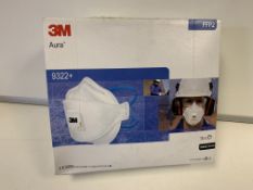 7 X PACKS OF 10 3M AURA 9322+ FFP2 DISPOSABLE RESPIRATORS