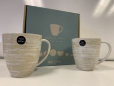 6 X BRAND NEW PACKS OF 4 RETAIL BOXED DA TERRA COX'S BAZAR MUGS RRP £70 PER PACK (HAND CRAFTED, HAND