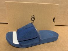 (NO VAT) 5 X BRAND NEW CHILDRENS UGG BLUE SLIDERS SIZE J2