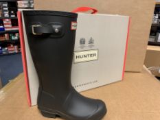 (NO VAT) BRAND NEW CHILDRENS HUNTER MATT BLACK WELLINGTON BOOTS SIZE i13