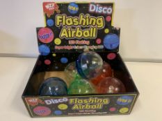 60 X NEW LED FLASHING AIRBALLS IN VARIOUS COLOURS IN DISPLAY BOXES