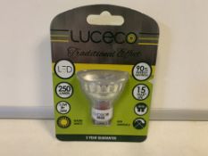 50 x NEW PACKAGED LUCECO GU10 LED WARM WHITE LIGHTBULBS 3.2W=35W