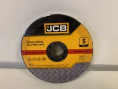 20 X PACKS OF 5 JCB METAL CUTTING DISCS SIZE 125 X 2.5 X 22