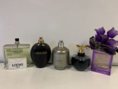 5 X VARIOUS BRANDED TESTER PERFUMES