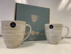 6 X BRAND NEW PACKS OF 4 RETAIL BOXED DA TERRA COX'S BAZAR MUGS RRP £70 PER PACK (HAND CRAFTED, HAND