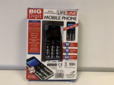 5 X BRAND NEW BIG DIGIT LIFE LINE MOBILE PHONES