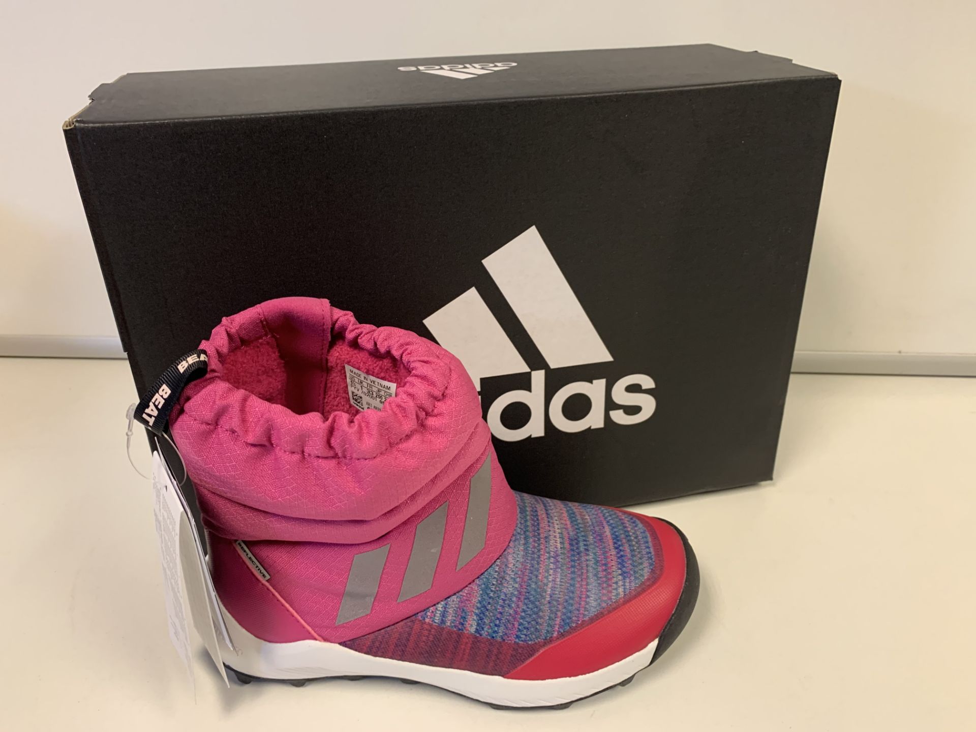 (NO VAT) 4 X BRAND NEW ADIDAS RAPIDA SNOW BOOTS PINK SIZE J1