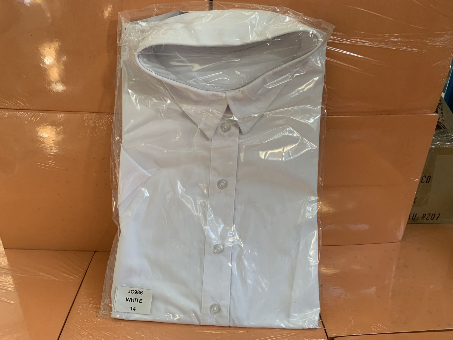 25 X BRAND NEW WHITE ELEGANCE SHIRTS IN VARIOUS SIZES