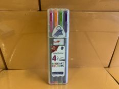 40 X BRAND NEW PACKS OF 4 STAEDLER TRIPLUS FINELINER COLOURED PENS