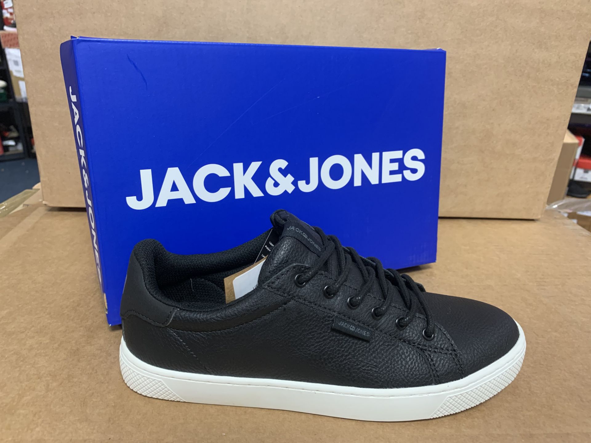 (NO VAT) 3 X BRAND NEW CHILDRENS JACK JONES BLACK TRAINERS SIZE 3