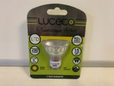 50 x NEW PACKAGED LUCECO GU10 LED WARM WHITE LIGHTBULBS 3.2W=35W