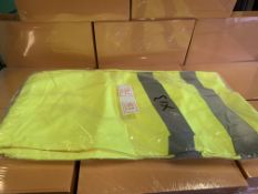 13 X BRAND NEW HIGH VIZ OVER TROUSERS SIZE XXL