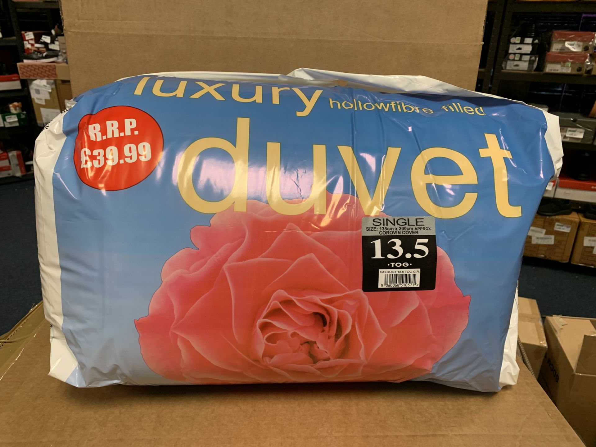 4 X BRAND NEW 13.5 TOG LUXURY HOLLOWFIBRE SINGLE DUVET COVERS RRP £40 EACH