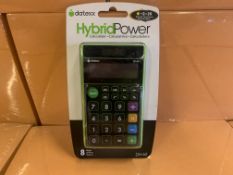 30 X BRAND NEW DATEXX HYBRID POWER CALCULATORS VARIOUS COLOURS