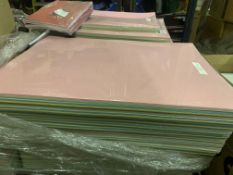 20 X BRAND NEW PACKS OF PASTEL COLOURS RECYCLED BOARDS 450 X 640MM (100 SHEETS A PACK)