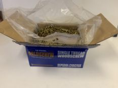 3 x NEW BOXES OF GOLD SCREW PZ. 5x100MM. EACH BOX CONTAINS APPROX. 1000 SCREWS. RRP £55 PER BOX