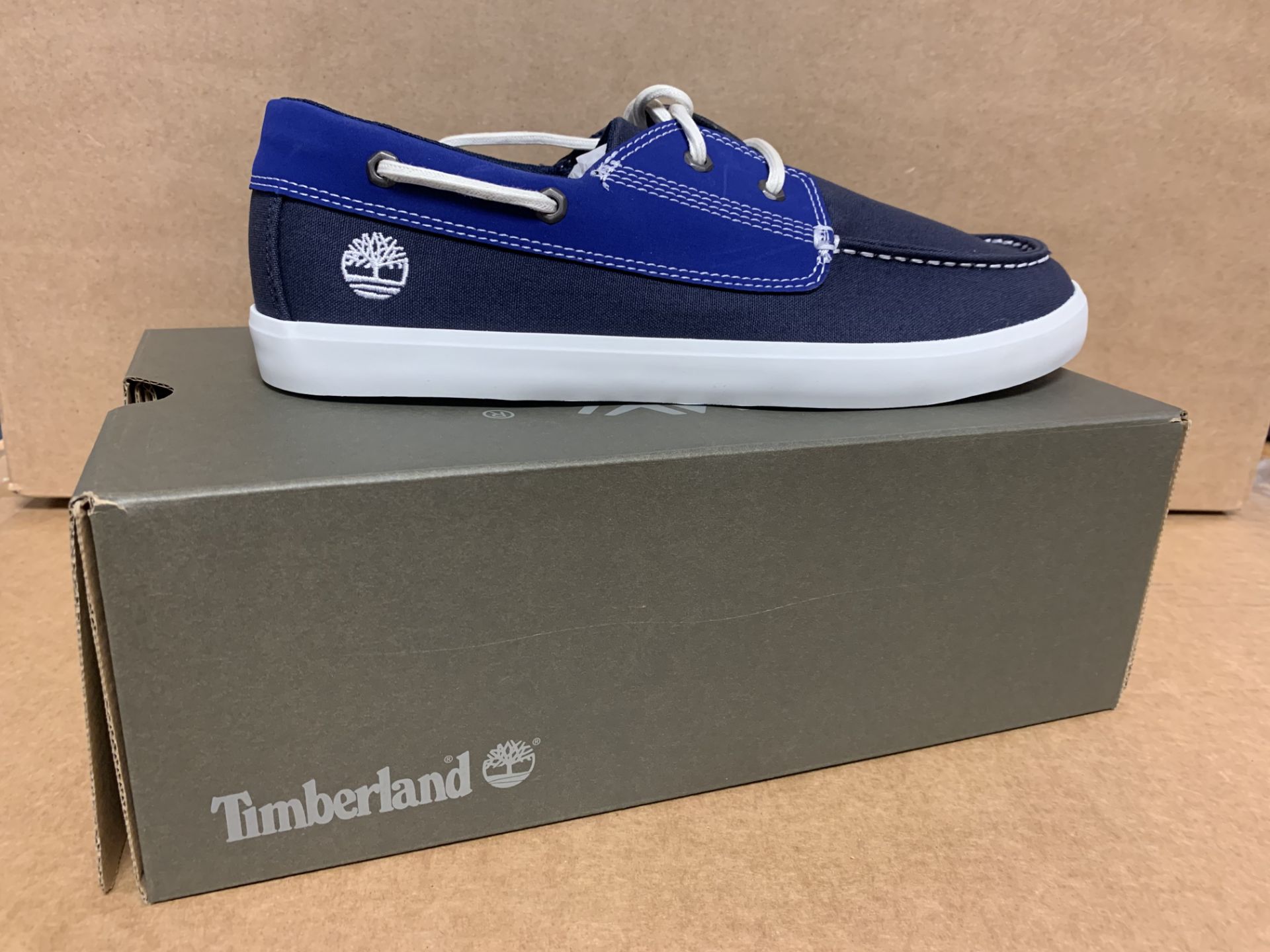 (NO VAT) 4 X BRAND NEW TIMBERLANDS NEWPORT BAY BLUE TRAINERS SIZE 6.5