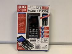 5 X BRAND NEW BIG DIGIT LIFE LINE MOBILE PHONES