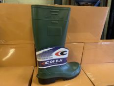 6 X BRAND NEW GREEN WORK WELLIES SIZE 3