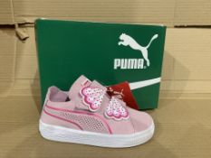 (NO VAT) 3 x NEW BOXED PAIRS OF PUMA SUEDE DECONSTR BUTTERFLY TRAINERS. SIZE INFANT 7