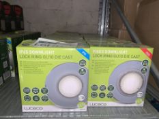 20 X BRAND NEW LUCECO LOCK RING DIE CAST DOWNLIGHTS