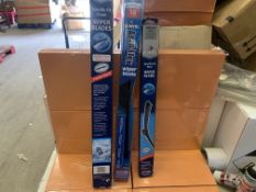 40 X BRAND NEW ASSORTED BLUECOL AEROFLEX WIPER BLADES IN 4 BOXES