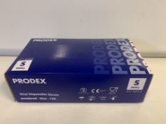 10 X PACKS OF 100 PRODEX VINYL DISPOSABLE GLOVES POWDERED BLUE