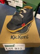 NEW & BOXED KICKERS NAVY SHOE SIZE INFANT 3 (322/21)