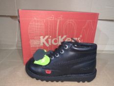 (NO VAT) 3 x NEW BOXED PAIRS OF KICKERS KICK I J CORE BOOTS SIZE UK 1