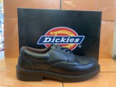 6 X BRAND NEW DICKIES EXECUTIVE SAFETY SHOES 4 X SIZE 11 AND 2 X SIZE 5.5