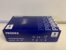 10 X PACKS OF 100 PRODEX VINYL DISPOSABLE GLOVES POWDERED BLUE