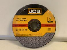 20 X BRAND NEW PACKS OF 5 JCB METAL CUTTING DISKS 125MM