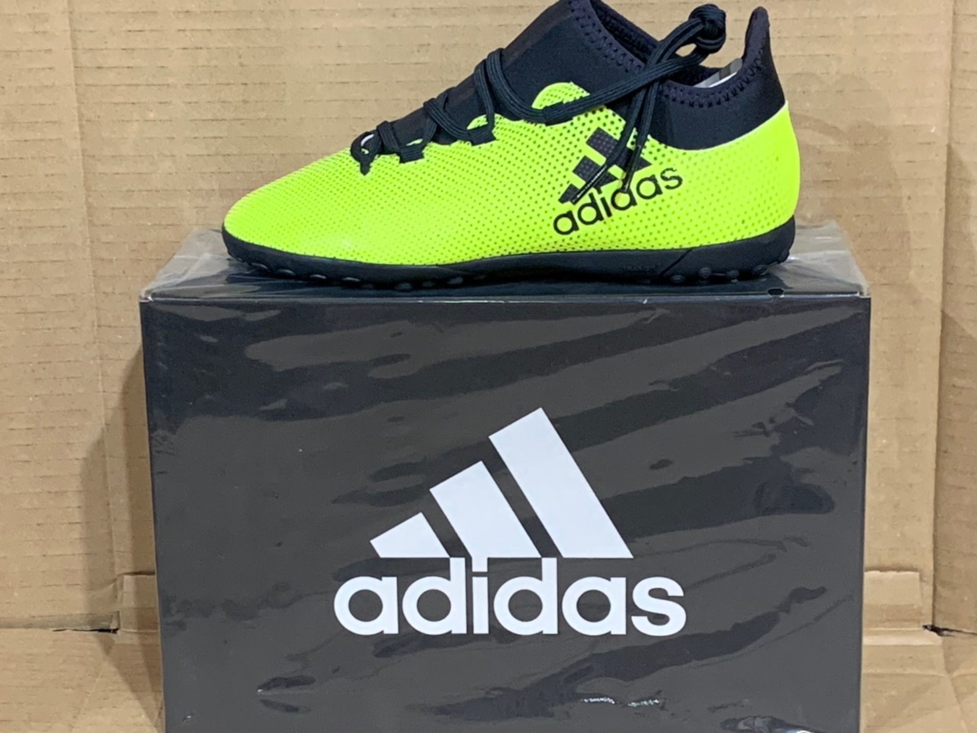(NO VAT) 2 X NEW BOXED PAIRS OF ADDIDAS TANGOP TRAINERS SIZE UK JUNIOR 3