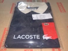 (NO VAT) 4 x NEW SEALED LACOSTE NAVY POLO SHIRTS. SIZE 10 YEARS