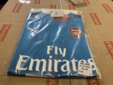 (NO VAT) 5 x NEW SEALED PUMA OFFICIAL ARSENAL SHIRTS. SIZE 9-10 YEARS