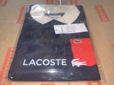(NO VAT) 5 x NEW SEALED LACOSTE NAVY POLO SHIRTS. SIZE 10 YEARS