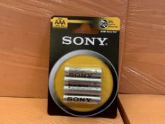 72 X BRAND NEW PACKS OF 4 SONY AAA ULTRA HEAVY DUTY BATTERIES EXP MAY 21