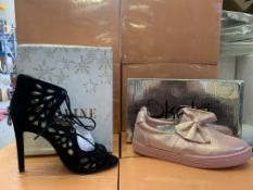 11 X BOXED WOMENS FASHION SHOES IN VARIOUS STYLES AND SIZES