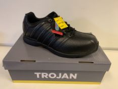 8 X BRAND NEW BOXED TROJAN SAFETY TRAINERS BLACK SIZE 11