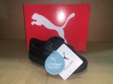 (NO VAT) 4 x NEW BOXED PAIRS OF PUMA SOFT FOAM VELCRO TRAINERS. SIZE INFANT 8