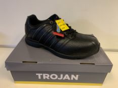 8 X BRAND NEW BOXED TROJAN SAFETY TRAINERS BLACK SIZE 8