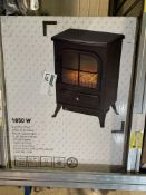 BOXED 1850W ELECTRIC STOVE FIRE