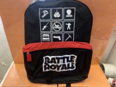 24 X BRAND NEW LARGE BATTLE ROYALE BACKPACKS WITH FRONT POCKETS